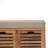 Solid Wood Shutter Oak-Ish Shoe Bench, 3-Drawer