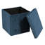 Farview 38cm Wide Velvet Square Plain Foldable Ottoman Ottoman with Storage-1978473686