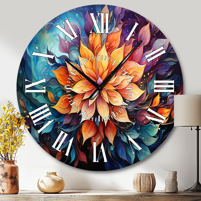 Horloge murale méditation «Mindfulness Mandala I», Grand