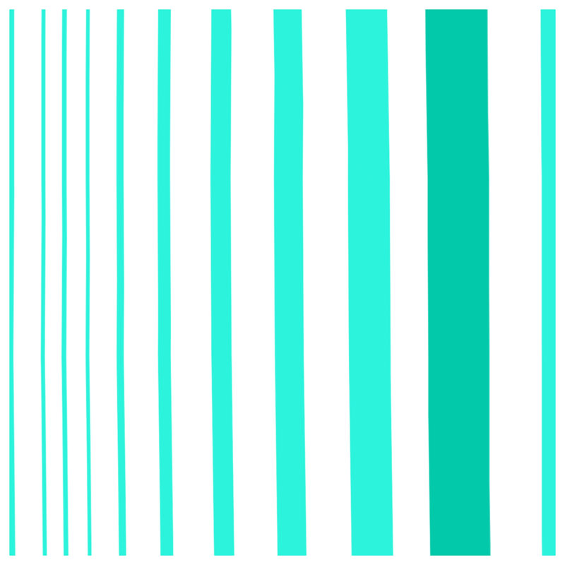 Housses de couette à rayures verticales turquoise, Très grand lit