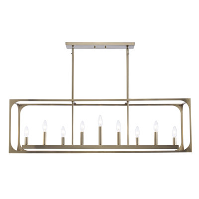 Luminaire suspendu linéaire 9 lumières Marieliese