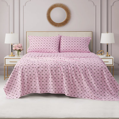 Juicy Couture Printed Microfiber Sheet Set
