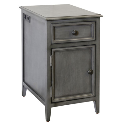 Side Table with Drawer and Cabinet