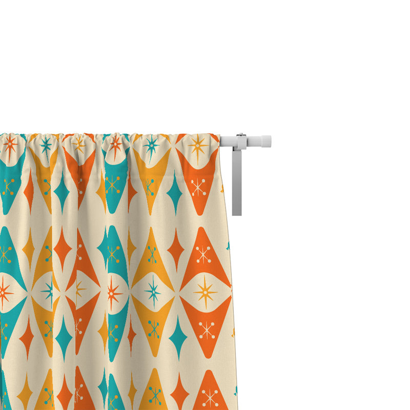 Paire de rideaux semi-transparents Foulton, L 40 po x L 52 po