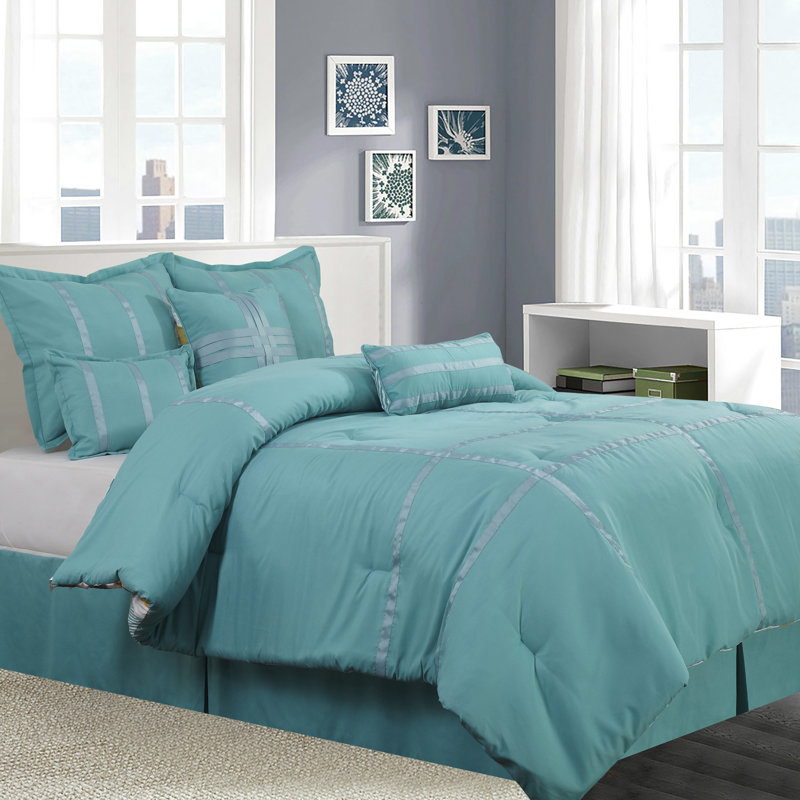 Nolan 7 Piece Reversible Comforter Set, King