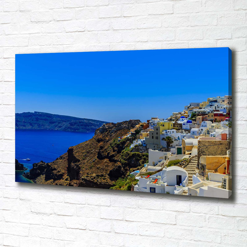 Santorini Greece - Wrapped Canvas Print