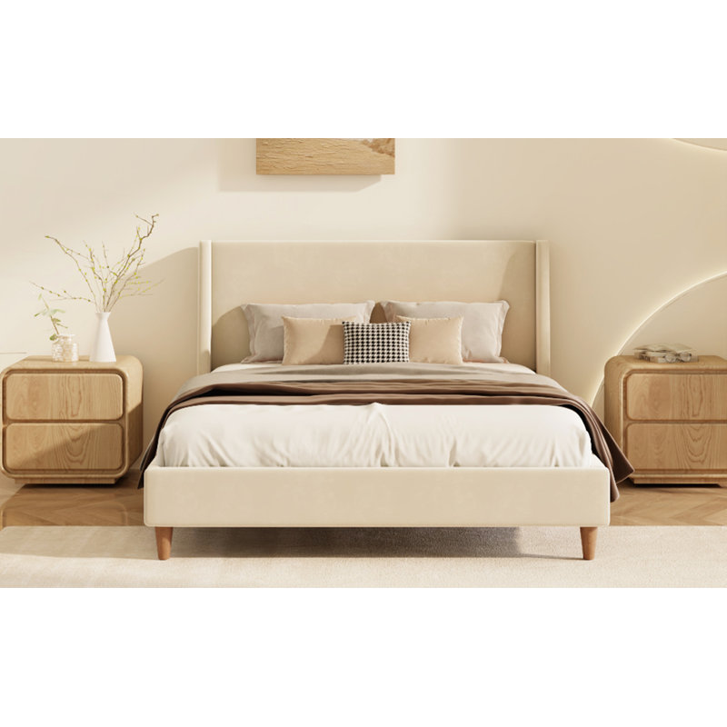 Lit plateforme tapissier Modern
