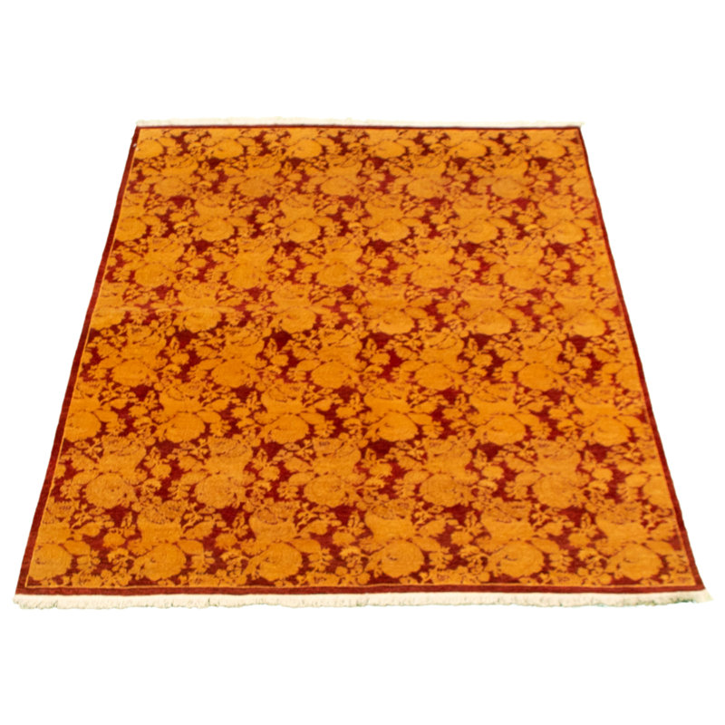 Tapis décoratif en laine noué à la main de conception unique en laine noué à la main de conception unique 5 pi x 7 pi 6 po noué à la main new age paktord