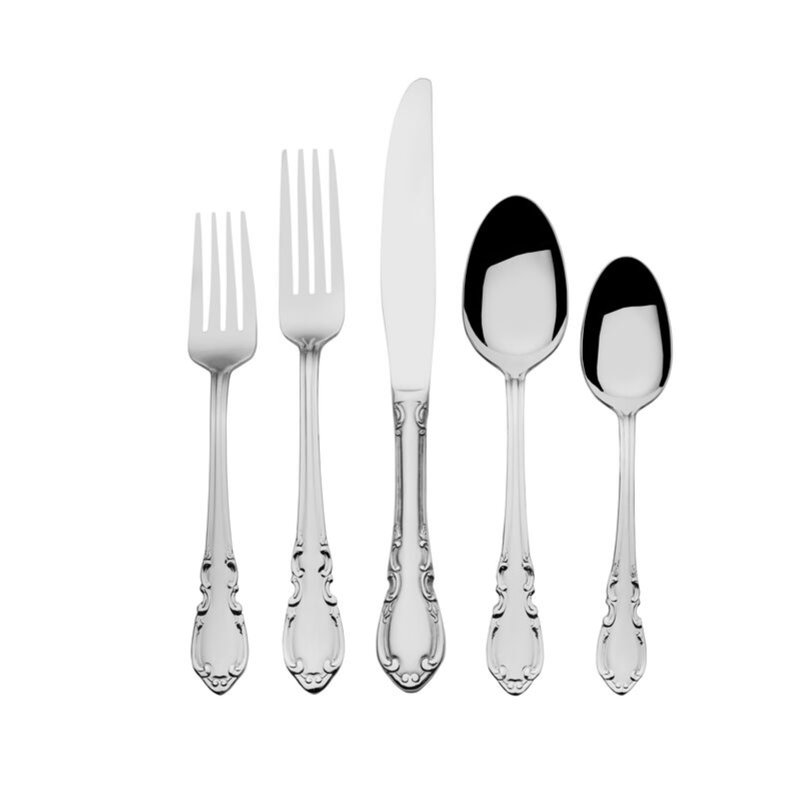 Ensemble de couverts 42 pièces Pfaltzgraff Vienna, service pour 8, acier inoxydable 18/0