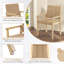 Fauteuil de salle à manger d'extérieur en bois d'hévéa Devereau