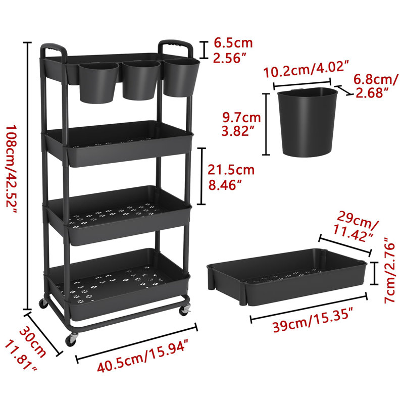 Alyssandra Metal Bar Cart