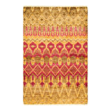 Contemporary One-of-a-Kind 4' 1" X 6' 2" Hand Knotted Area Rug
