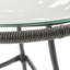 Élégante table d'appoint grise avec surface en verre
