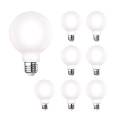 60 Watt Equivalent, G25 LED, Milky Dimmable Bulb, Cool White (4000K) E26/Medium (Standard) Base