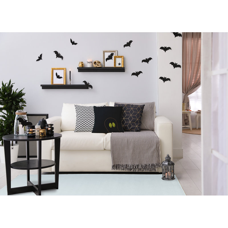 Halloween Ghost Eyes Accent Pillow, Black, 26" x 26"