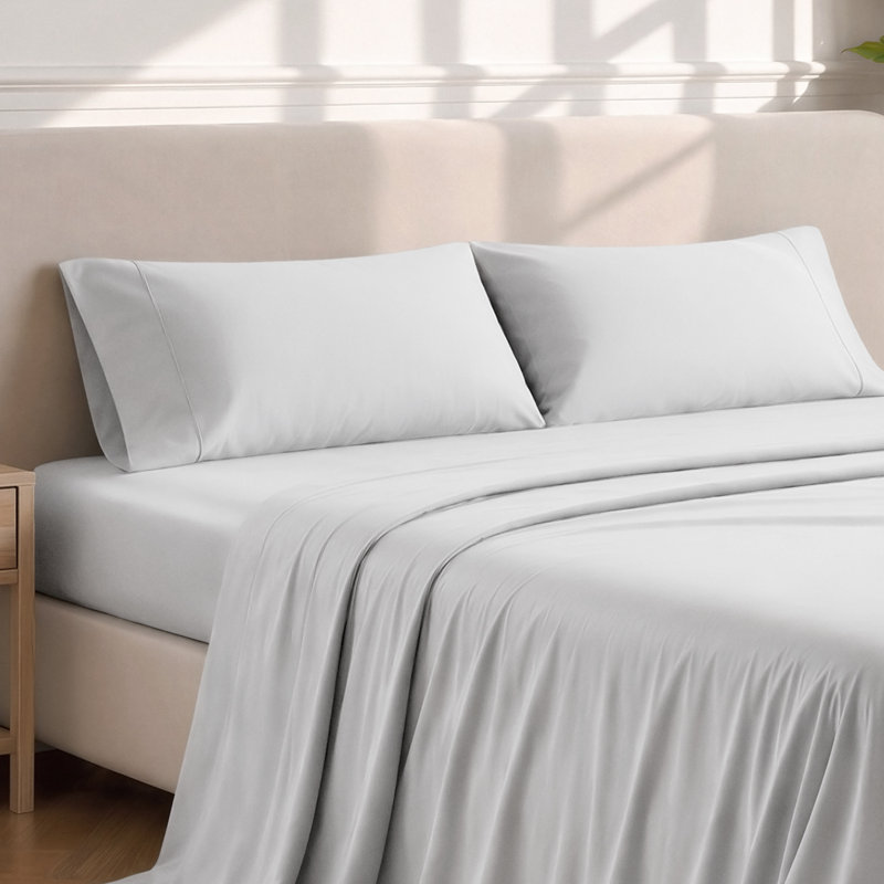 Soft Microfiber Pillowcase Set, 2 Standard Pillowcases, Cloud Grey