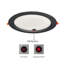 Éclairage à DEL vers le bas avec pile de secours E2 Lighting | 8 po | 18 W | à intensité variable Triac | 5 CCT réglable | Noir