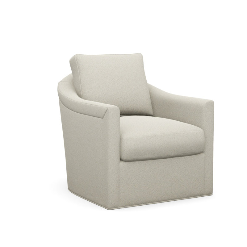 Catalina Swivel Armchair, Cottontail Natural Polyester 1210-91, Dune