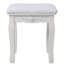 Ensemble de bureau de coiffeuse Princess avec miroir et tabouret rembourré, coiffeuse en bois à 4 tiroirs, coiffeuse-1467384676