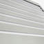 Auvent blanc en métal blanc 4,6, auvent en aluminium léger pour l'extérieur, finition thermolaquée contemporaine, charnière continue avec solin, installation pour une installation rapide, acier inoxydable
