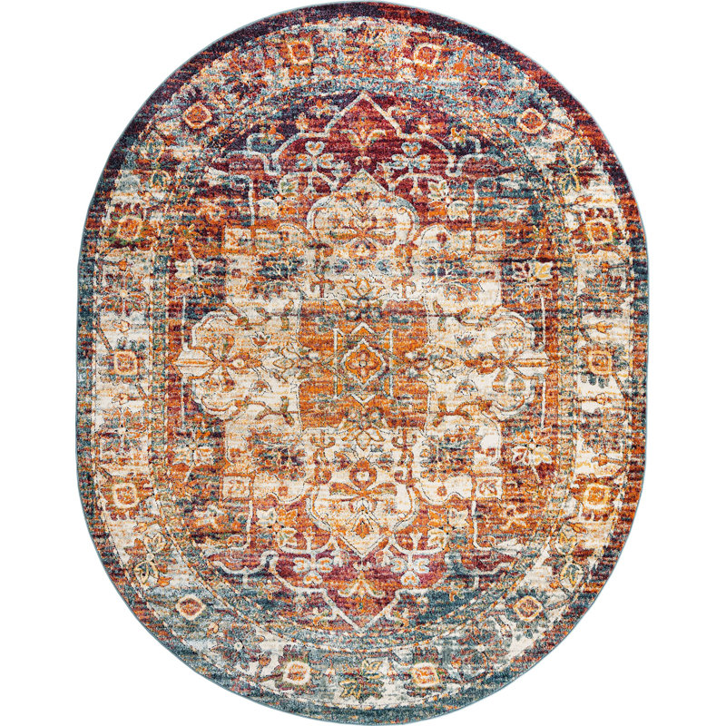 Charian Oriental Indoor Rug, Oval 7'10" x 10'
