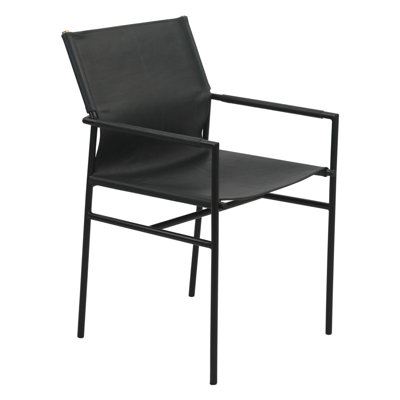 17.5'' H Genuine Leather Upholstered Side Chair
