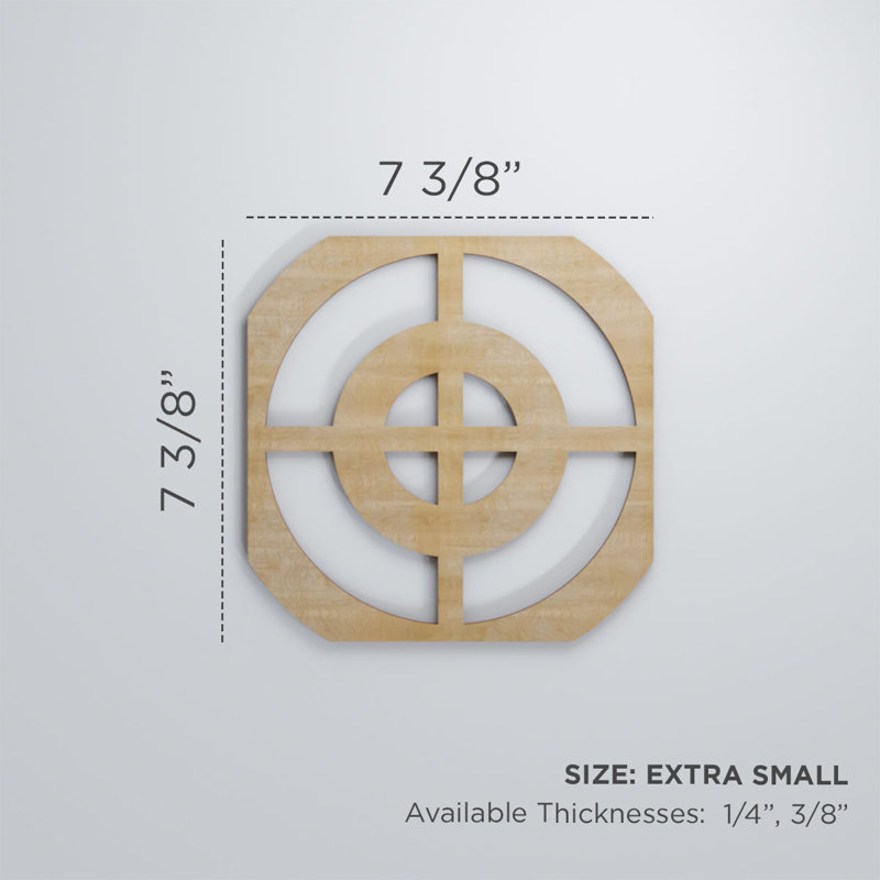 Panneaux muraux décoratifs en bois Sullivan, H 7 3/8 po x l 7 3/8 po x P 3/8 po, Naturel