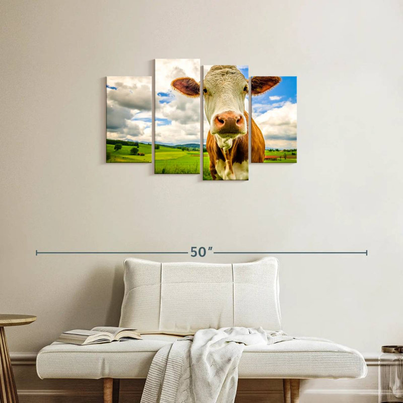 Vache des Alpes européennes, H 22 po x l 36 po