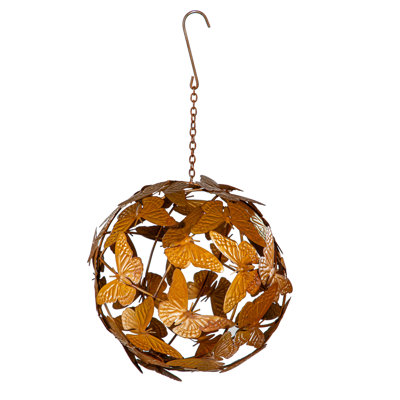 Boule de jardin en métal papillon, 10 po