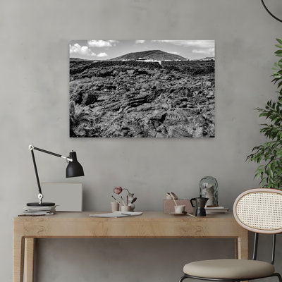 Art contemporain contemporain, paysage dramatique abstrait montagne