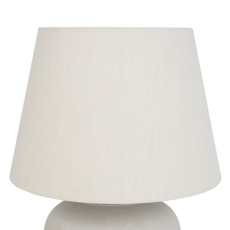 Leisha Ceramic Table Lamp, Light Gray