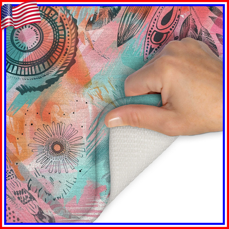 Tapis de bain abstrait, L 34 po x L 21 po