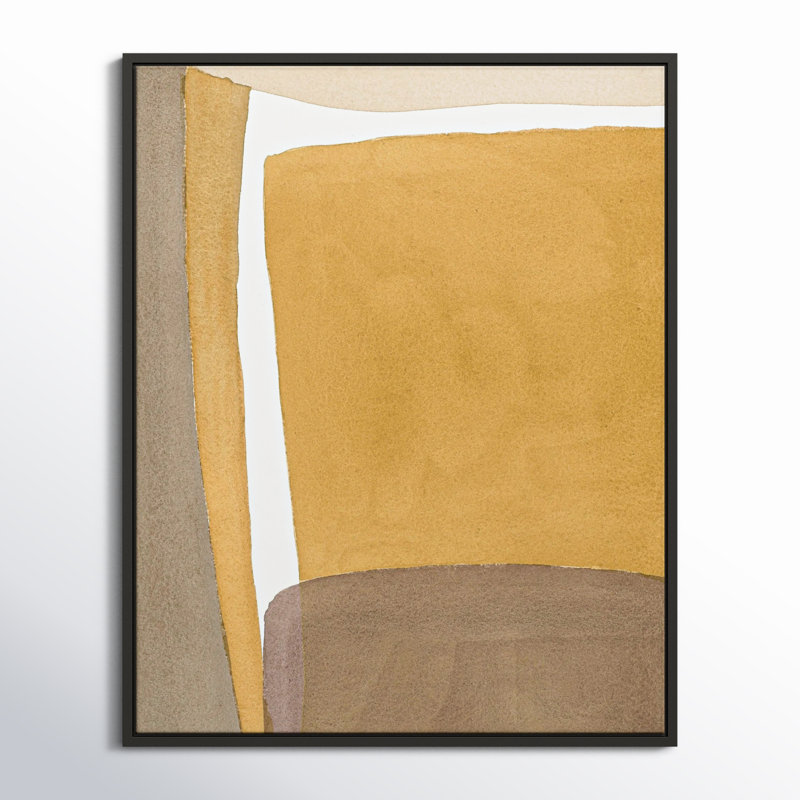 Light Ochre by Julia Balfour, Black Framed Canvas, 25" H x 20" W x 1.4" D