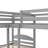 Twin L-Shaped Bunk Bed With Trundle In Gray - Enhances Bedroom Appearance Trundle, Finish Strong & Functional