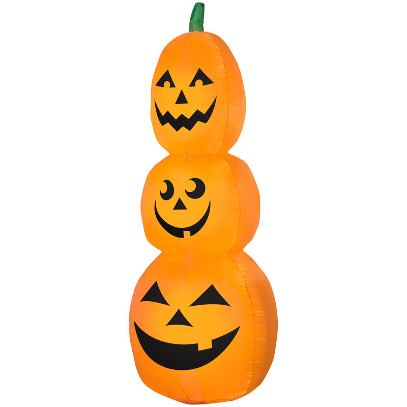 Citrouilles empilées gonflables, P 32,28 po x l 32,28 po x H 83,86 po