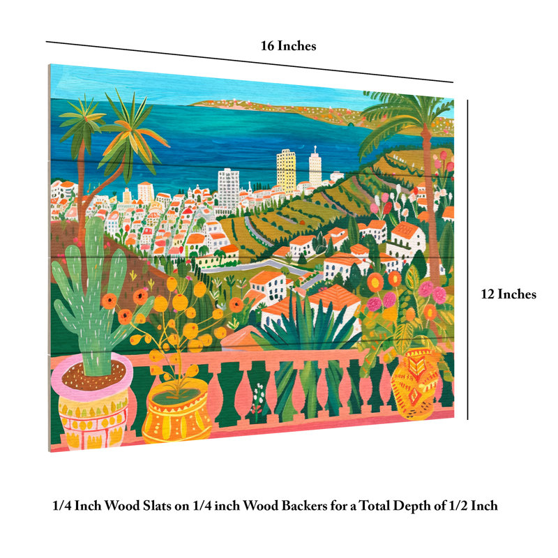 Doron David Verdant Terrace Embrace Coastal Metropolis, H 12 po x l 16 po