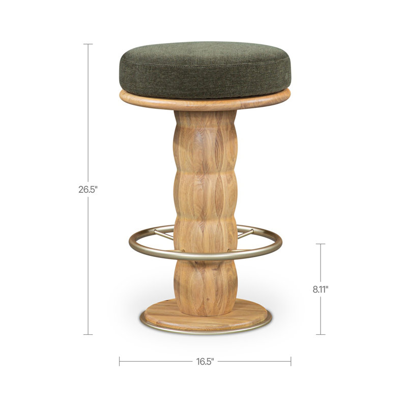 Nio Swivel Counter Stool White Mist, Green