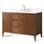 Ensemble de meuble-lavabo autoportant à simple cuve 48 po avec plateau en marbre Lavallon-105275170-105275168