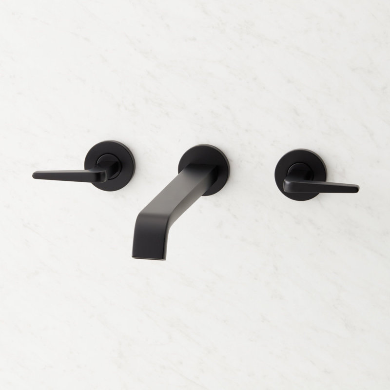 Drea Wall Mounted Tub Filler, Matte Black