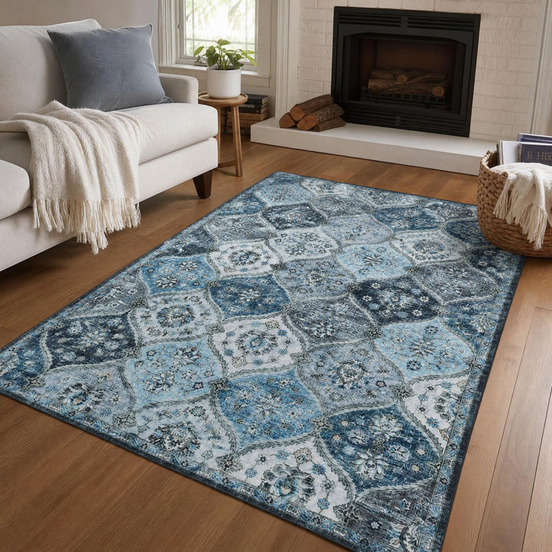 Rectangle 160 cm x 230 cm Floral Area Rug