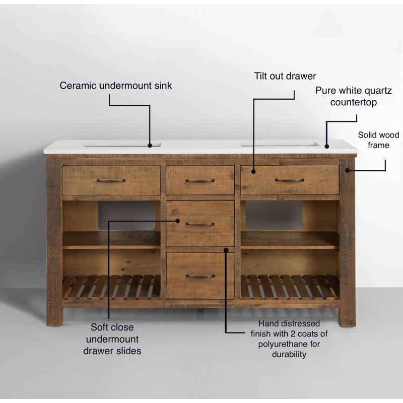 New farmhouse 60" Double Vanity