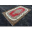 Tapis turc rétro vintage dans des tons rouges et bruns élégants pour une décoration intérieure élégante brun / rouge