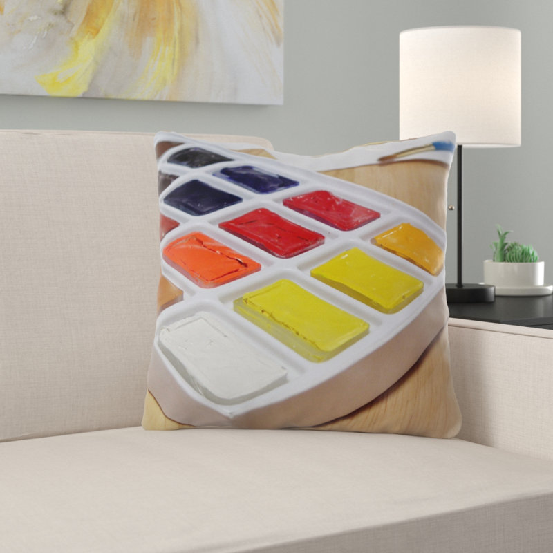 Housse et insert de coussin extérieur carré Moniz, Microsuède, Intérieur