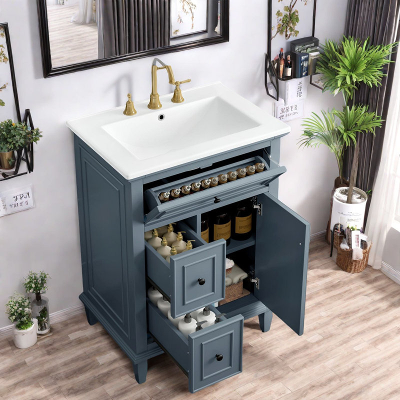 Meuble-lavabo moderne avec lavabo en céramique