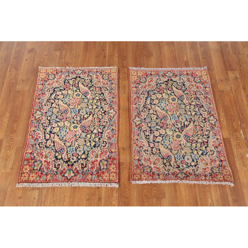 Set Of Two Vegetable Dye Traditional Rug 2x3