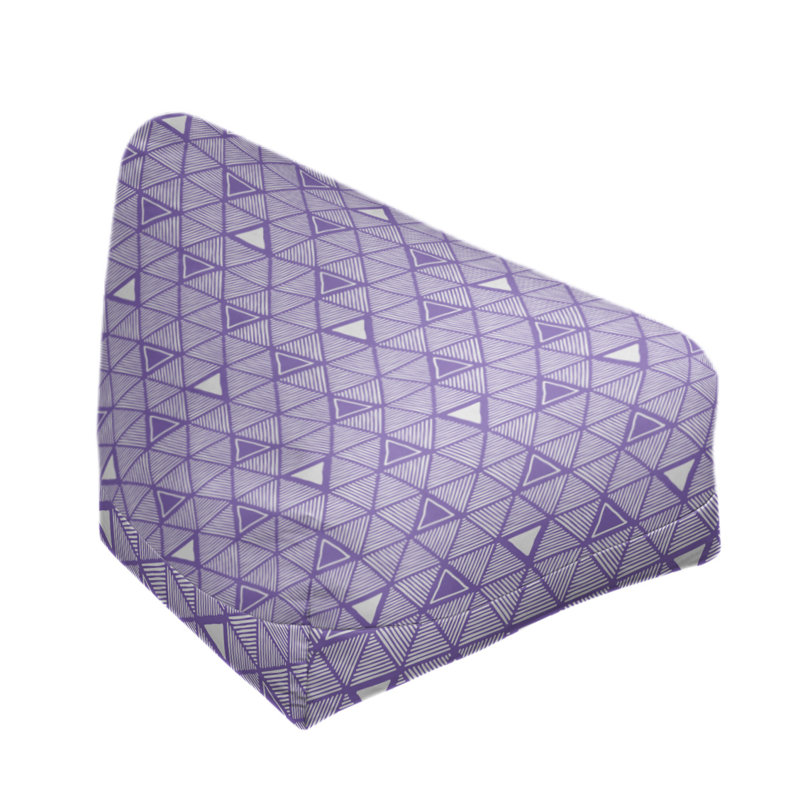 Housse de sac de pois triangles à la main classic, H 30 po x l 30 po x P 25 po, Bourre en polyester, Mauve