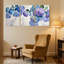 Plantes et fleurs, hortensias, ensemble de 3 reproductions d'art sur toile-899763421