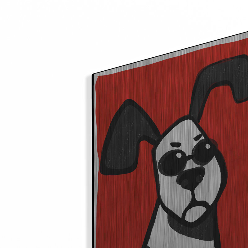 " Dog On Red " by Irena Orlov, 16" H x 12" W