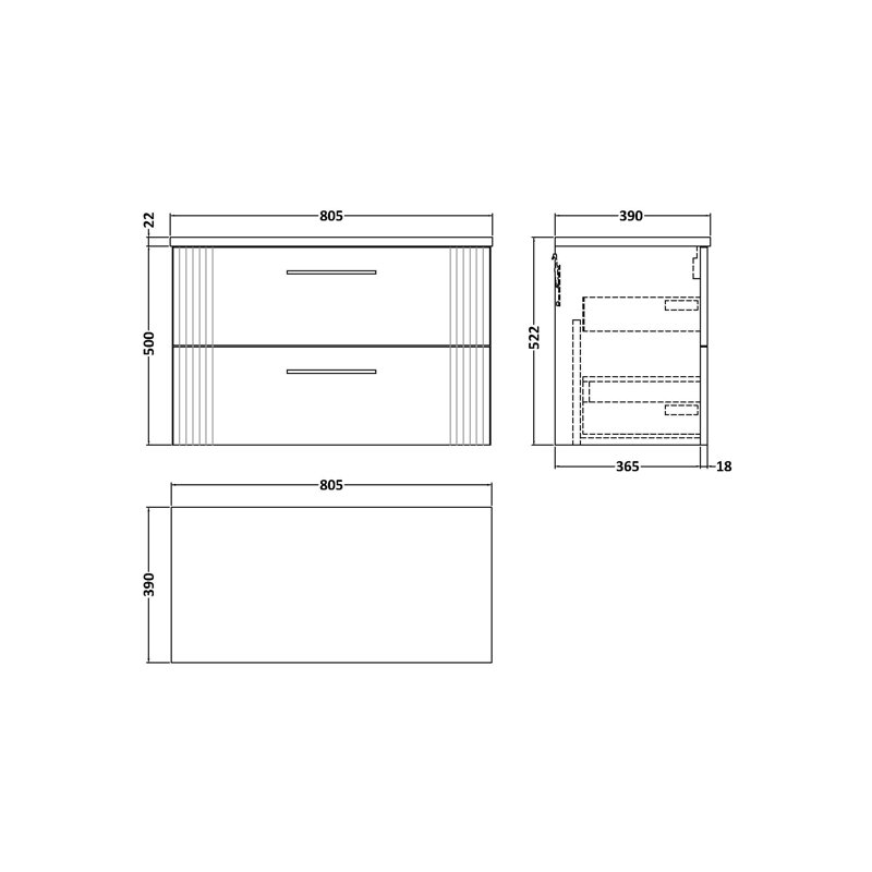 Deco 31.69cm Single Bathroom Vanity Base Only, Satin Blue