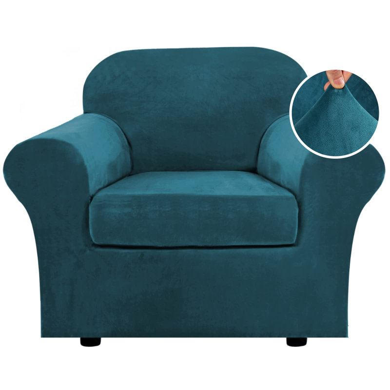 Housse pour fauteuil en velours 2 pièces Rich Velvet Stretch
